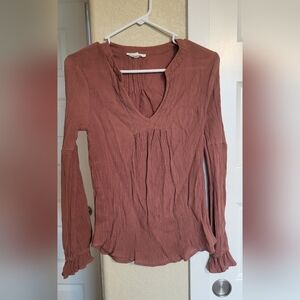 Mine Terracotta Long Sleeve Top